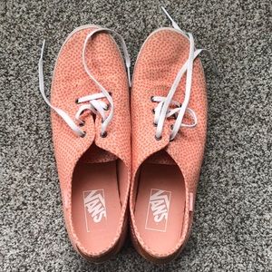 Coral Patterned Vans Sneakers